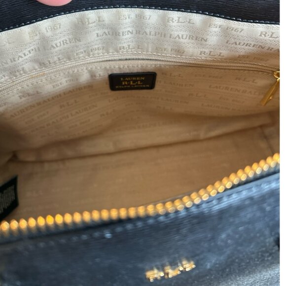 Lauren Ralph Lauren Saffiano Stefanie II Satchel Top Handle Leather - Picture 7 of 14